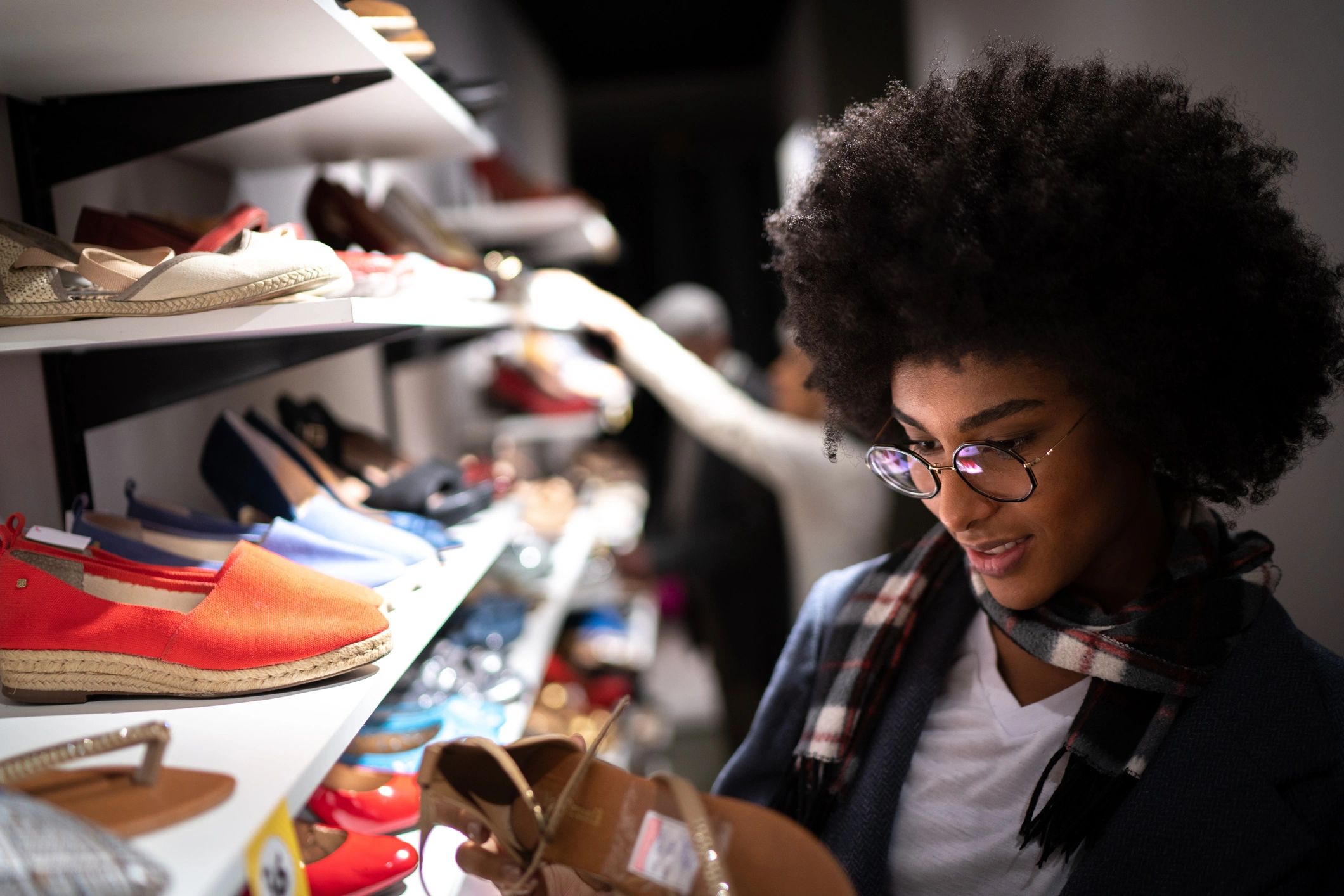 Customer shopping in a boutique